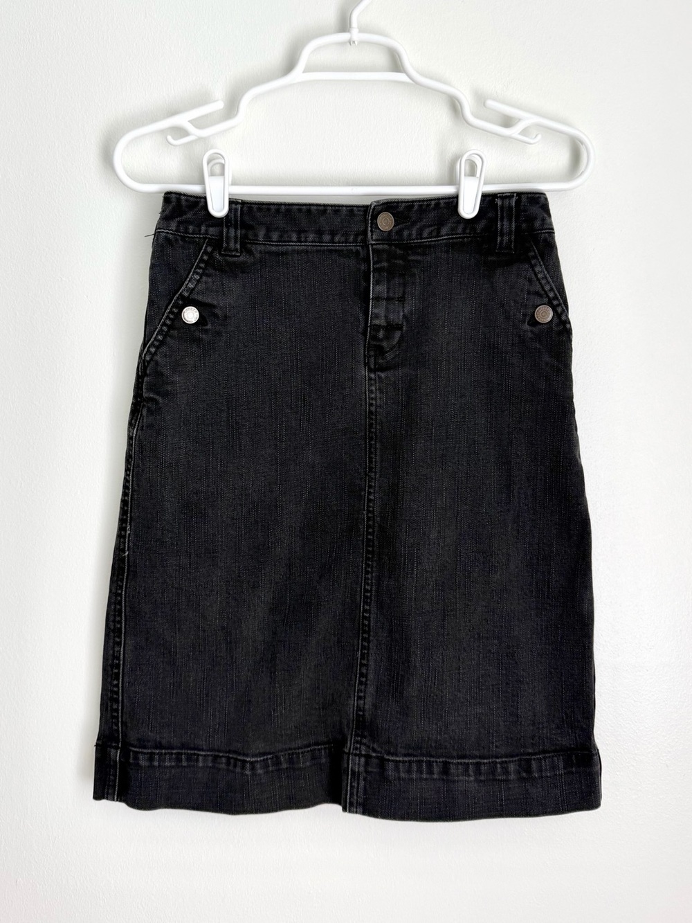 Lauren Jeans Company Ralph Lauren Petite Women's Black Denim Skirt Size 2P